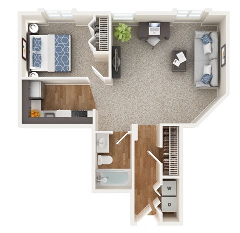 The Cathedral Floor Plan at The Mount Royal, Baltimore, 21202